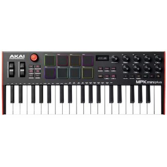 Akai Akai Professional MPK Mini Plus - USB MIDI Keyboard Controller with 37 Mini Keys, 8 MPC Pads, Sequencer, MIDI/CV/Gate I/O, Music Production Software and Native Instruments Sound Package