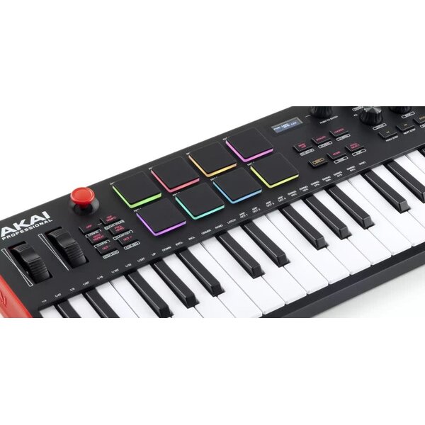 Akai Akai Professional MPK Mini Plus - USB MIDI Keyboard Controller with 37 Mini Keys, 8 MPC Pads, Sequencer, MIDI/CV/Gate I/O, Music Production Software and Native Instruments Sound Package