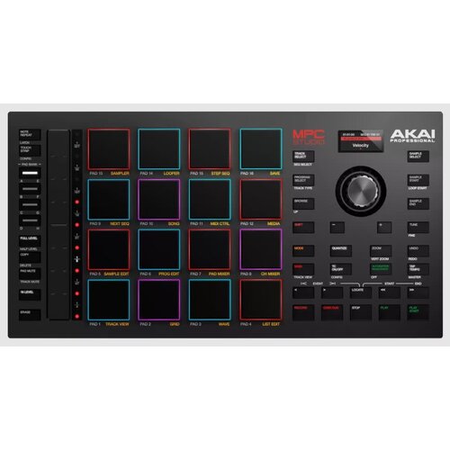 Akai Akai Professional MPC Studio MIDI Controller Beat Maker with 16 Velocity Sensitive RGB Pads, MPC Software, Assignable Touch Strip and LCD Display