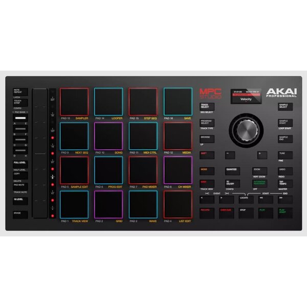Akai Akai Professional MPC Studio MIDI Controller Beat Maker with 16 Velocity Sensitive RGB Pads, MPC Software, Assignable Touch Strip and LCD Display