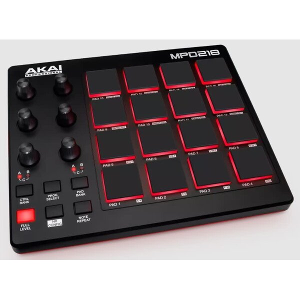 Akai Akai Professional MPD218 | MIDI Drum Pad Controller w/ Free Software