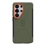 Urban Armor Gear UAG Civilian Rugged Case w/Magnets Olive Drab/Orange for Samsung Galaxy S26 Ultra