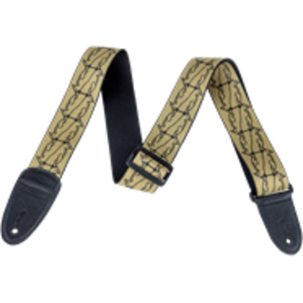 Gretsch Gretsch Alternating Gold Penguins Strap Black