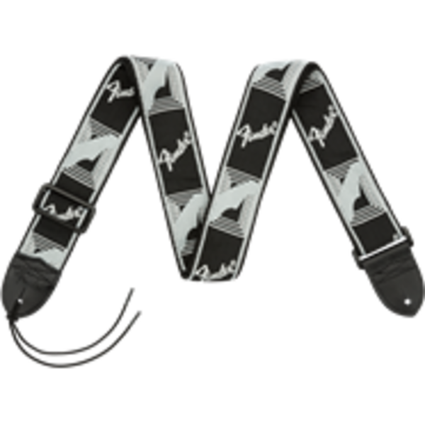 Fender Fender Monogrammed Strap Black/Light Grey/Dark Grey 2"