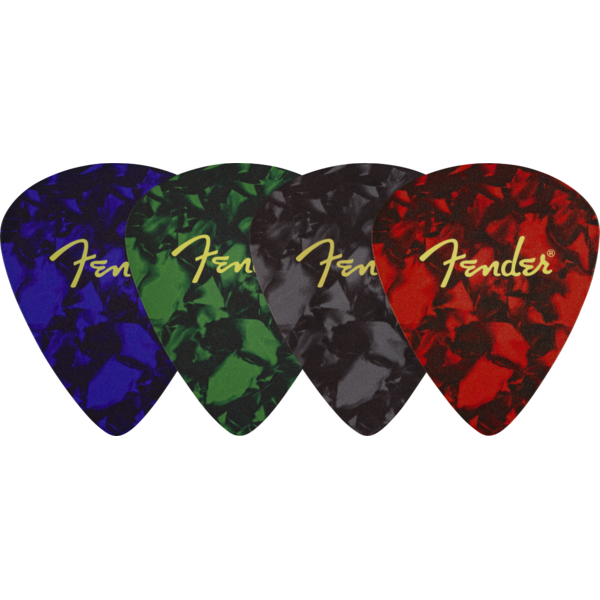 Fender Fender Pick Shape Logo Coasters Multi-Color 4 Pack