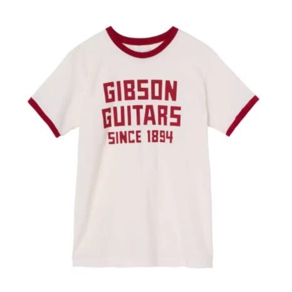 Gibson ''Since 1894'' Ringer Tee White/Red Large