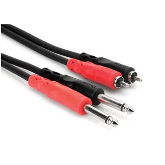 Hosa Hosa Stereo Interconnect Dual 1/4'' TS to Dual RCA 3m