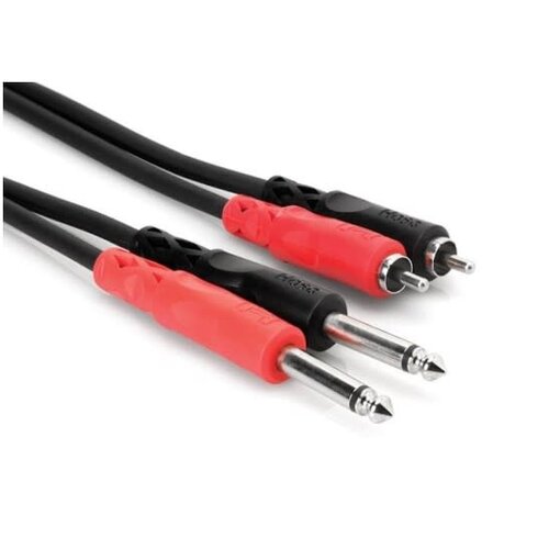 Hosa Hosa Stereo Interconnect Dual 1/4'' TS to Dual RCA 3m