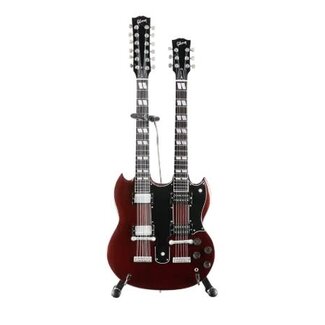 Gibson SG EDS-1275 Doubleneck Cherry 1:4 Scale Mini Guitar Model