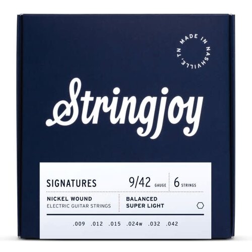 Stringjoy Stringjoy Balanced Super Light Gauge (9-42) Nickel Wound Electric Guitar Strings