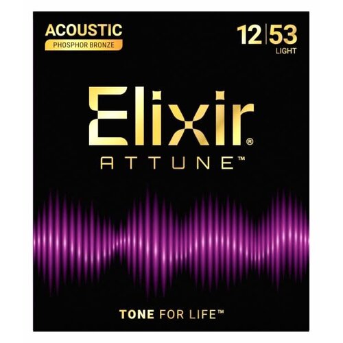 Elixir ELIXIR Attune Phosphor Bronze Acoustic Guitar String Light 012-053
