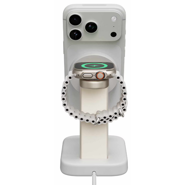 Mophie Mophie Qi2 2-in-1 Wireless Charging Stand 15W White for Phone and Apple Watch