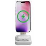 Mophie Mophie Qi2 2-in-1 Wireless Charging Stand 15W White for Phone and Apple AirPods