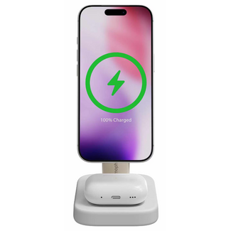 Mophie Mophie Qi2 2-in-1 Wireless Charging Stand 15W White for Phone and Apple AirPods