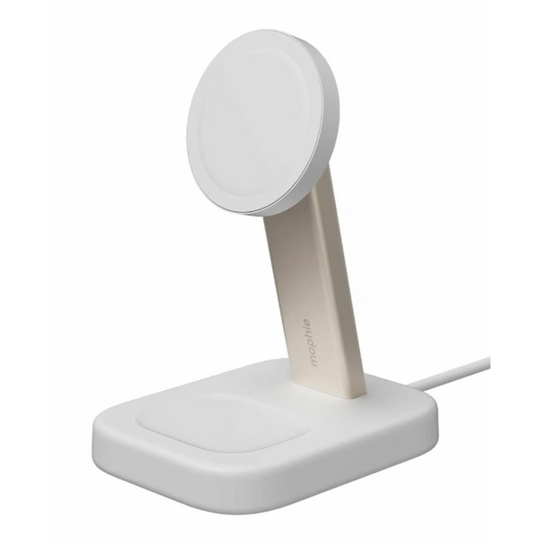 Mophie Mophie Qi2 2-in-1 Wireless Charging Stand 15W White for Phone and Apple AirPods