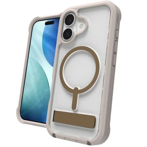 iPhone 17 ZAGG Graphene Rainier Snap Kickstand Case - Sandstone