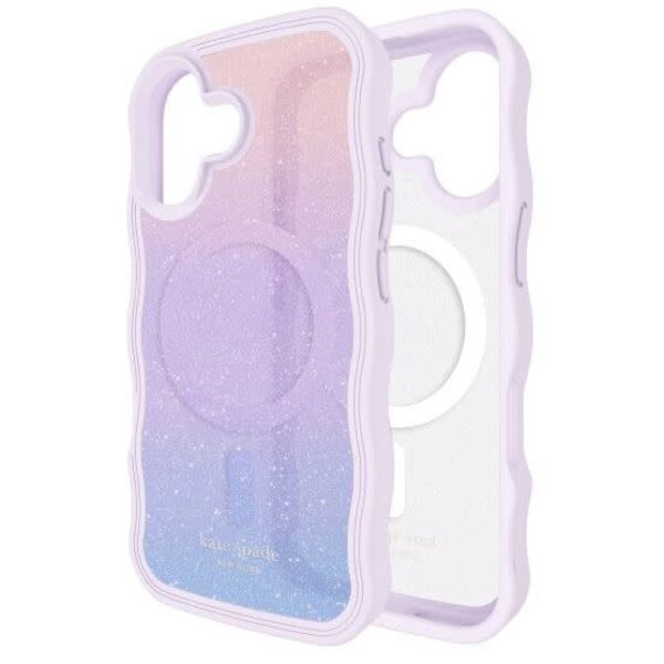 Kate Spade iPhone 17 Kate Spade Wavy MagSafe Case - Opal Glitter