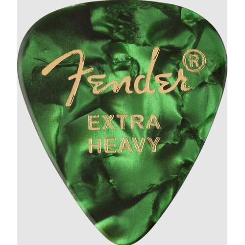 Fender Fender 351 Shape Premium Celluloid Picks Extra Heavy Green Moto 12 Count