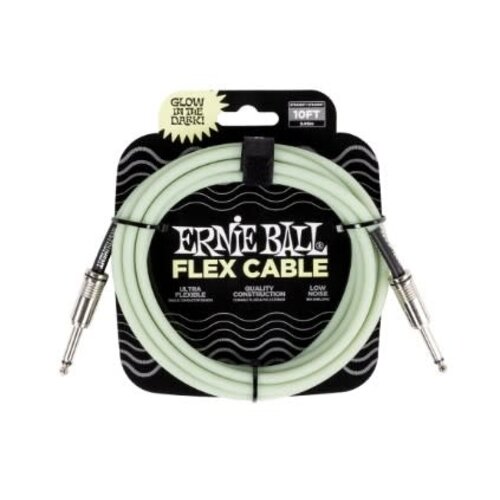 Ernie Ball Ernie Ball Flex Instrument Cable Straight/Straight 10 ft Glow in the Dark