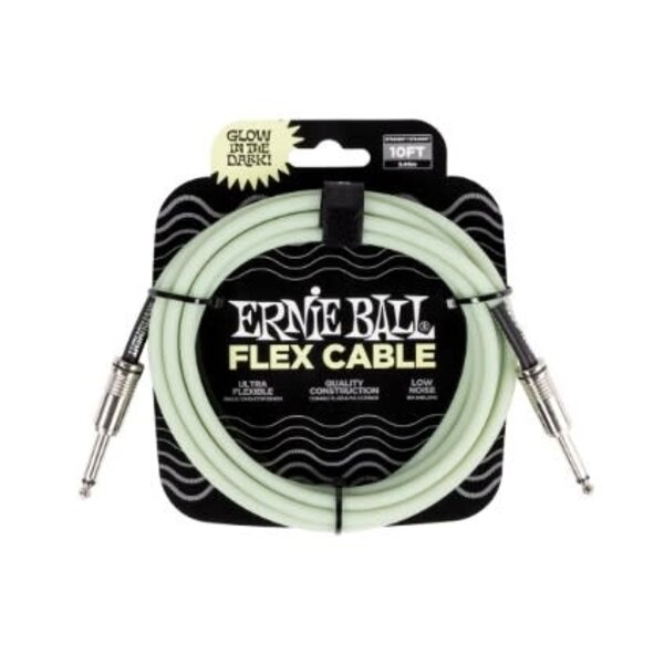 Ernie Ball Ernie Ball Flex Instrument Cable Straight/Straight 10 ft Glow in the Dark