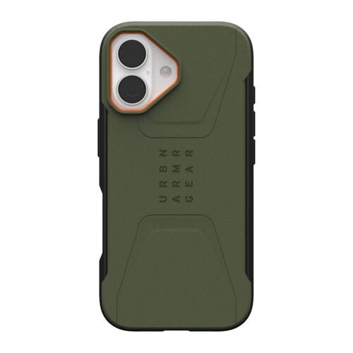 Urban Armor Gear iPhone 17 UAG Civilian MagSafe Case - Olive/Orange