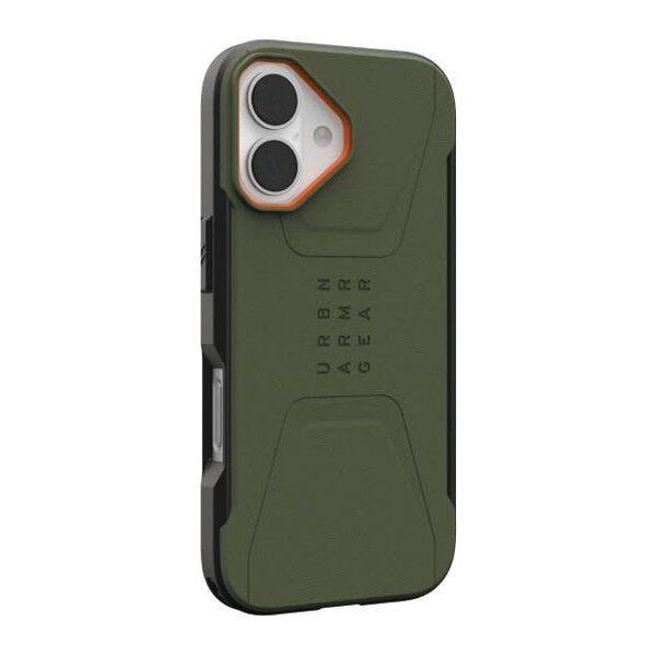 Urban Armor Gear iPhone 17 UAG Civilian MagSafe Case - Olive/Orange