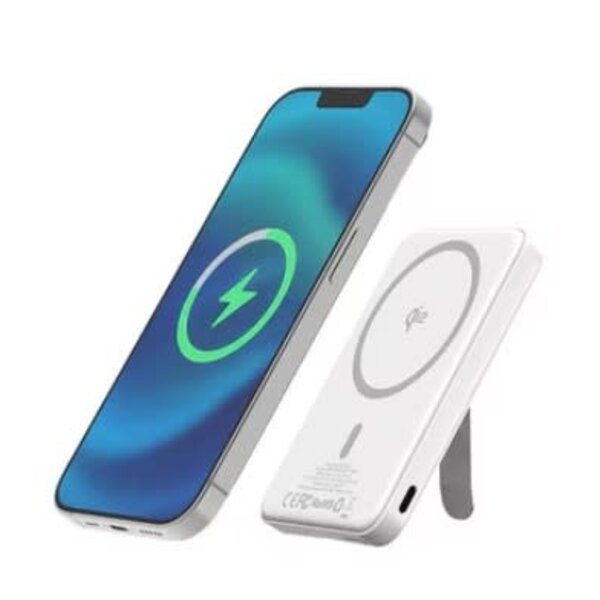 Blu Element Blu Element Qi2 Wireless Power Bank with Kickstand 5K White