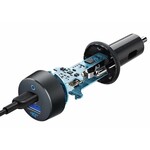 Anker Anker Car Charger 35W 2-Port USB-A/USB-C Black with USB-C Cable