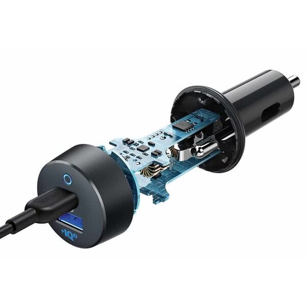 Anker Anker Car Charger 35W 2-Port USB-A/USB-C Black with USB-C Cable
