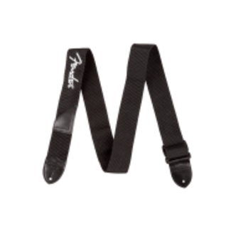 Fender Fender® Logo Strap Black/White Logo 2"