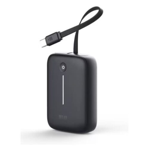 Blu Element Blu Element PowerFlex 10K mAh 20W PD Power Bank with Built-In USB-C Cable Black
