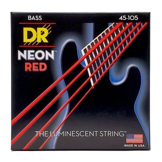 Dr. Strings DR Handmade Strings Neon Red Bass Strings Medium 45-105