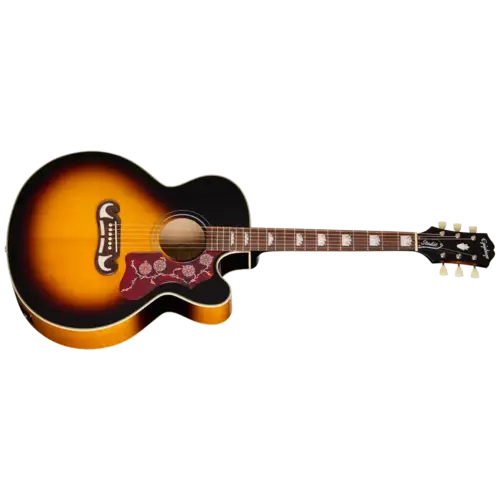 Epiphone Epiphone J-200 Studio EC Acoustic/Electric Guitar with Gigbag - Vintage Sunburst