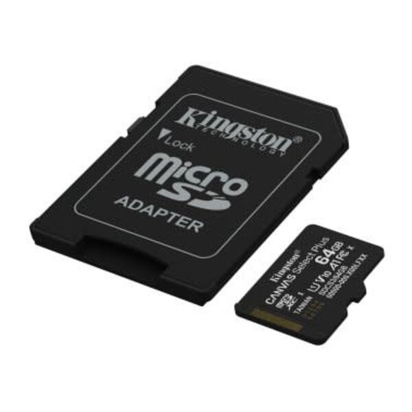 Kingston Kingston 64GB microSDXC Canvas Select Plus Gen3 150MB/s A1 Card + Adapter