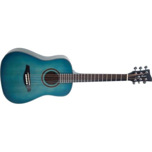 Jay turser Jay Turser 1/2 Size Dreadnought Acoustic Guitar, Blue Burst Satin