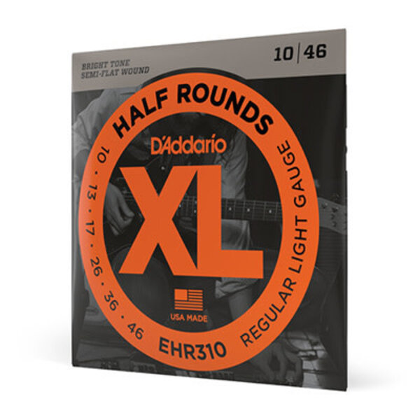 D'Addario D'Addario EHR310 Half Round Electric Guitar Strings, Regular Light, 10-46