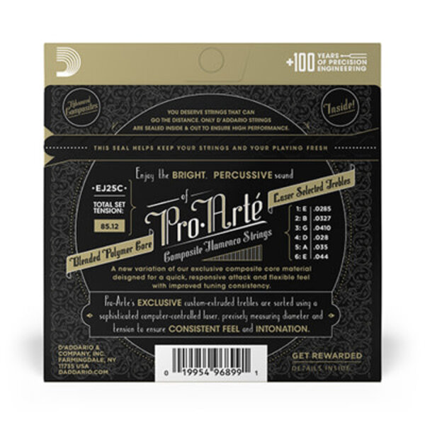 D'Addario D'Addario EJ25C Pro-Arte Clear Nylon Composite Flamenco Guitar Strings
