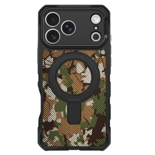 ITSKINS Supreme_R Stand Nylon MagSafe Case Camouflage Green for iPhone 17 Pro