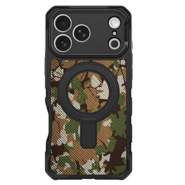 ITSKINS Supreme_R Stand Nylon MagSafe Case Camouflage Green for iPhone 17 Pro