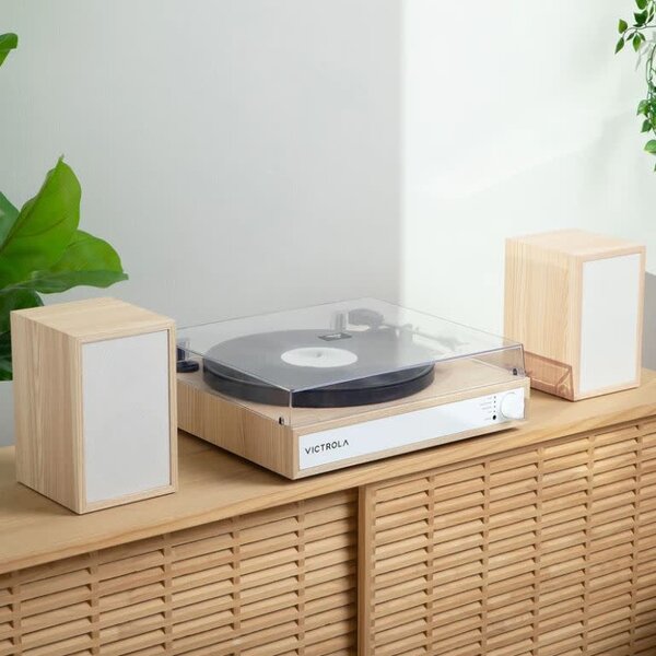 Victrola Victrola Harmony Bluetooth Turntable System with Speakers Natural