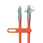 HyperGear 6 ft. 180cm 100W USB-C to USB-C Chunky 180 Rugged Cable w/Rotating Connectors - Orange