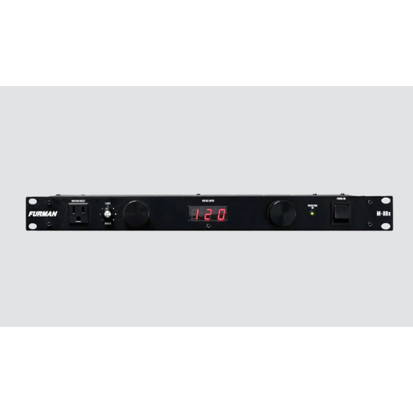 Furman Furman M-8Dx Standard Level Power Conditioning, 15 Amp, 9 Outlets with Wall Wart Spacing, Pullout Lights, Digital Voltmeter