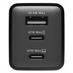 Otterbox OtterBox Wall Charger 67W 3-Port 2xUSB-C/USB-A Black