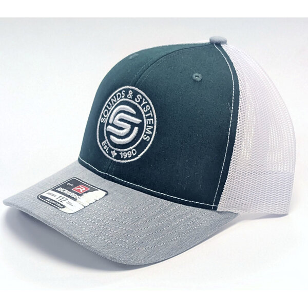 Custom Lids Sounds & Systems Richardson Trucker - Dark Green/White/Grey