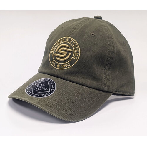 Custom Lids Sounds & Systems Crowns Dad Hat - Olive/Gold