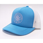 Custom Lids Sounds & Systems Crowns Foam Trucker - White/Light Blue/Pink