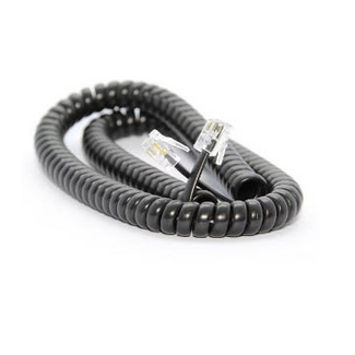 Ultralink Ultralink Home Phone Coil Cord - Black - 3.6m/12ft