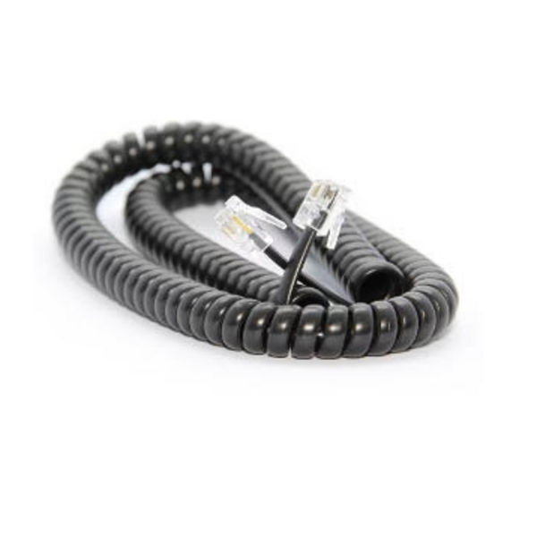 Ultralink Ultralink Home Phone Coil Cord - Black - 3.6m/12ft