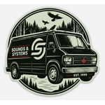Sticker Mule Sounds & Systems Crow Van Sticker 3.94′′×3.73′′