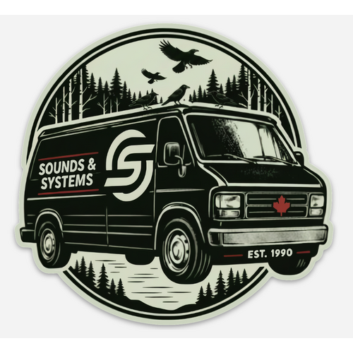 Sticker Mule Sounds & Systems Crow Van Sticker 3.94′′×3.73′′